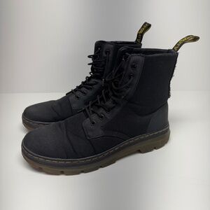 Dr. Martens Black Canvas Combat Boots – Men’s US 11